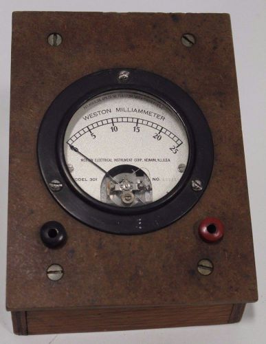 Weston Thermo Milliammeter Radio Frequency 492561 No. 301 Communication Gauge