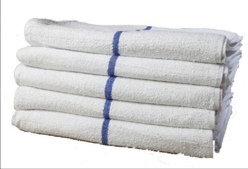 24 blue stripe premium grade stripe bar mop mops restaurant cleaning towel 34oz for sale