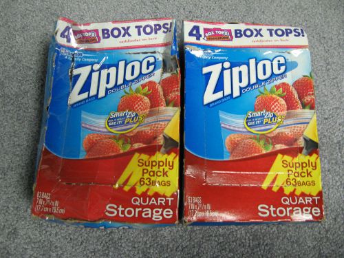 Ziploc Smart Zip + Great Value Quart Size Double Zipper Storage Bags - 471 bags