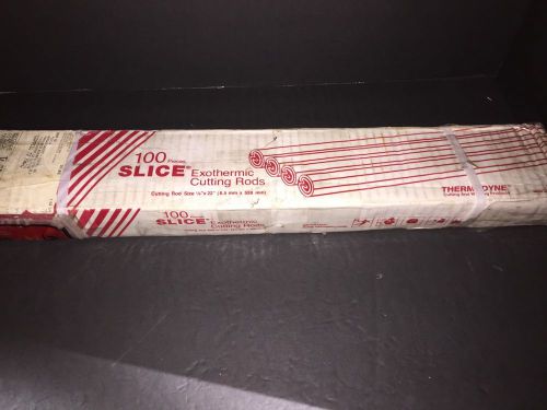 Arcair Slice 1/4&#034; X 22&#034; Mild Steel Uncoated Exothermic Cutting Rod 100 Per Box