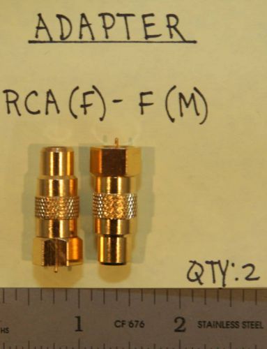(2) RCA(Female) to F(Male) Adapters