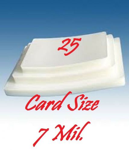 7 MIL Card Size Laminating Laminator Pouches Sheets,  2-1/2 x 3-3/4  25 PK