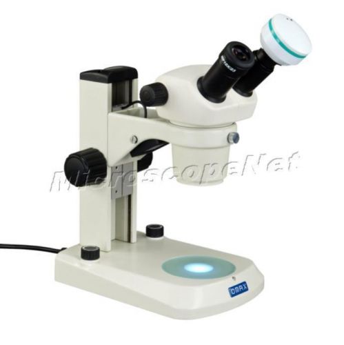 Omax binocular 20x-40x stereo microscope w dual led lights+2mp dgital camera for sale