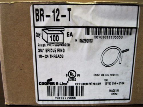 Cooper b-line br-12-t 3/4&#034; bridle ring #10-24 threads lot of 100 for sale