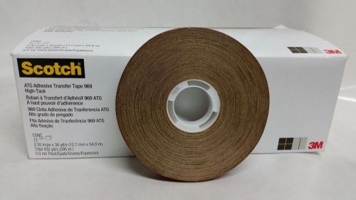 3m scotch 969 atg transfer tape - 1/2 in x 36 yds - long yardage 12 pack for sale