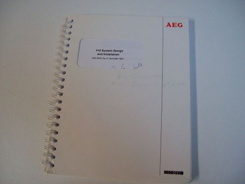 AEG 2000-0050 410 SYSTEM DESIGN &amp; INSTALLATION GUIDE MANUAL - USED - FREE SHIP