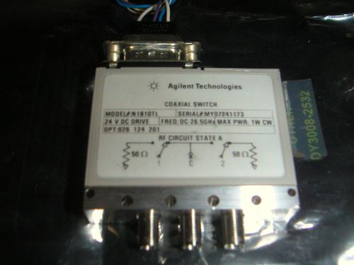 Hp agilent keysight coaxial switch dc-26.5ghz 24v, # n1810tl opt 026 124 201 sma for sale