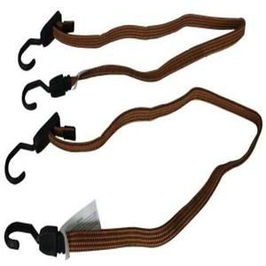 Highland (1163100) black/orange 10&#034; 45&#034; adjustable fat strap bungee cord 2 piece for sale