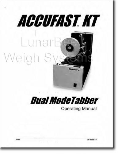Accufast KT Tabber User Operators Manual