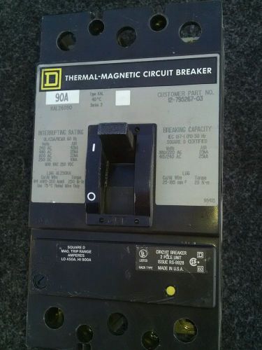 KAL26090 Square D circuit Breaker