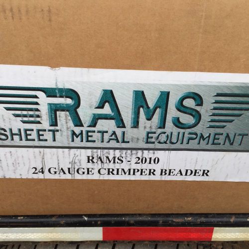 New rams model 2010 sheet metal 24 ga crimper/ beader , free shipping for sale