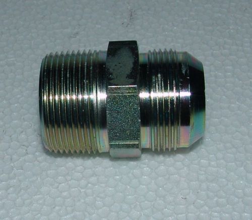 Hydraulic union adapter fitting 1-1/4&#034; jic to 1-1/4&#034; npt unused for sale