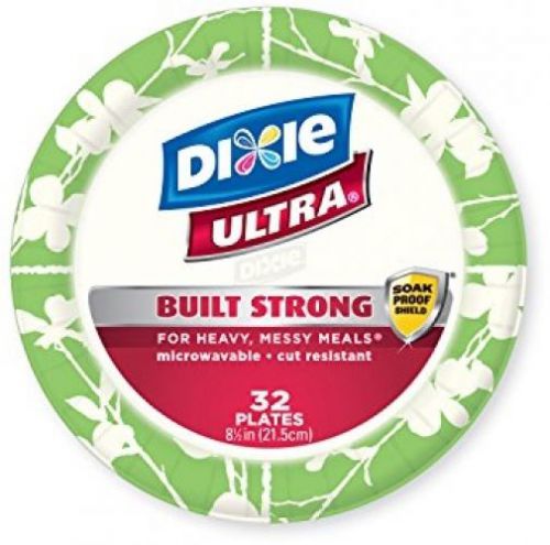 Dixie Ultra Disposable Plates, 8 1/2 Inch, 32 Count (Pack Of 4)