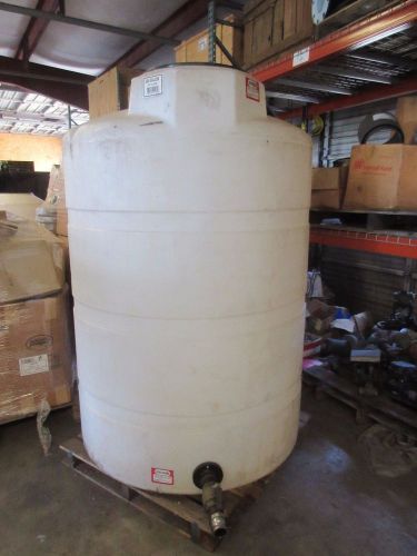 500 gallon poly vertical water storage tank w/ drain for sale