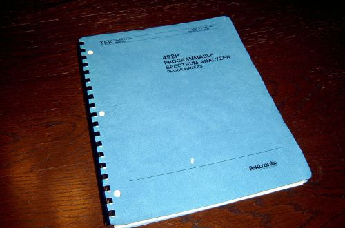 TEKTRONIX 492P Programmers MANUAL 070-3401-00 USED CONDITION