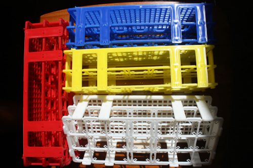 Test tube rack yellow 24(3x8) holes 25mm PP totally autoclavable