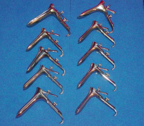 Mixed Lot of 10 Vaginal Speculum OB/Gynecology Surgical Instruments
