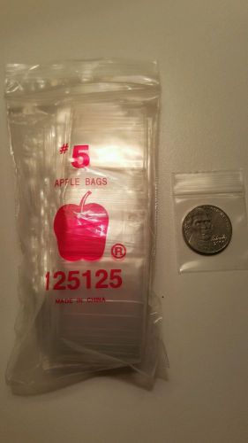 100 Mini Apple Ziplock baggies 125125 (1 1/4&#034; x 1 1/4&#034;) (1 pk. /100 bags)