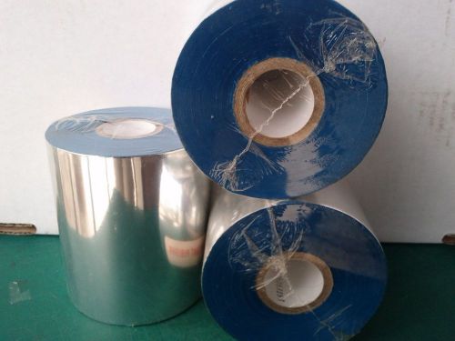 Wax ribbon for thermal printers (Lot of 3 Cyan ribbons)