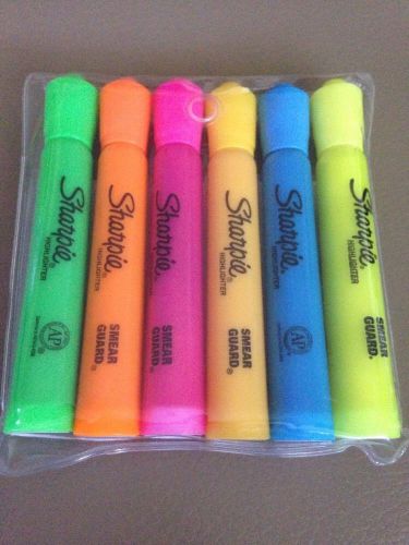 Sharpie Highlighters Pack Of 6 Assorted Colors Chisel Tip Smear Guard