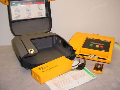 Physio-control lifepak 500t aed trainer &amp; sealed package of training pads for sale