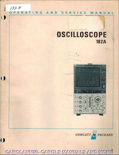 HP Manual 182A OSCILLOSCOPE
