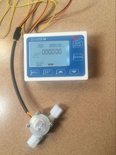 NEW G1/4&#034; Water Flow Control LCD Meter + Flow Sensor