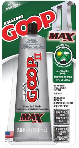 Eclectic products amazing goop max ii glue adhesive 2pack - 2.0oz for sale
