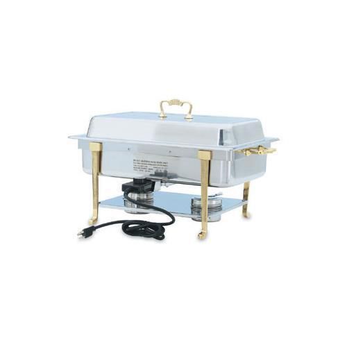 Vollrath 46040 Classic Design Full-Size Brass Trim Oblong 9 Qt. Electric Chafer