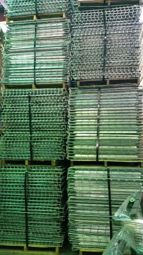 Wire decks 48&#034;x46&#034; used - universal flanged - pallet rack wire decking for sale