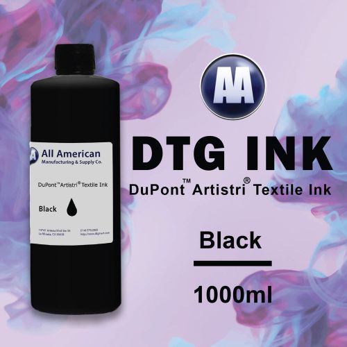 Dtg ink black 1000ml dupont artistri ink for direct to garment printer bestprice for sale