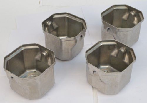Lot of 4 Beckman Coulter 553g Stainless Steel Swing Buckets For Centrifuge