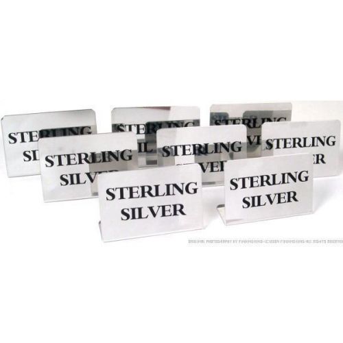8 Display Signs Sterling Silver Showcase Jewelry