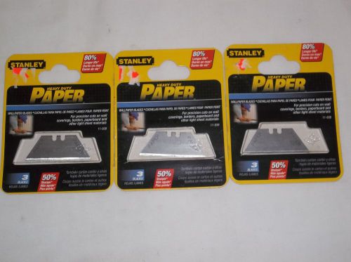 3 Packs Stanley Heavy Duty Paper Wallpaper Blades 3 Per Pack, #11-938