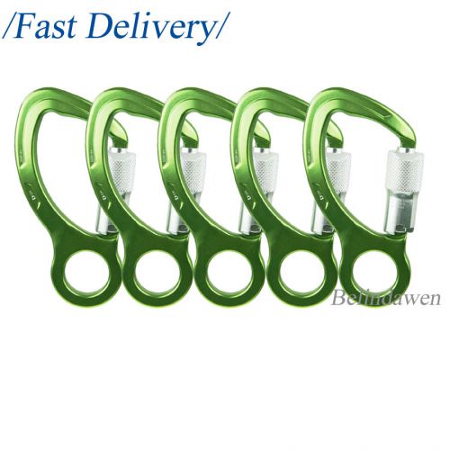 5Pcs Strong 35KN HMS 3 Way Eye Carabiner Forestry Tree Working Climbing Outdoors