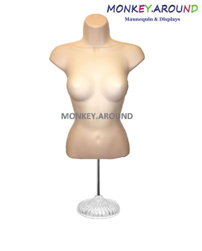 1 Mannequin,Flesh Torso Female Form-Display Fixture Women Dress +1 Hook +1 Stand