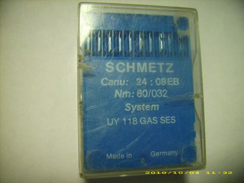 84 pc SCHMETZ sewing machine needles UY 118 GAS SES NM 80/032