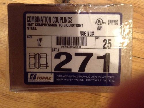 CF1 1/2&#034; Combination Coupling, EMT to Liquidtight Box Of 25 New.
