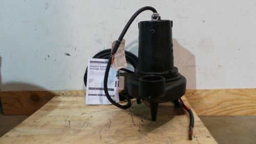 Dayton 2 hp 1750 rpm 230v manual submersible sewage pump for sale