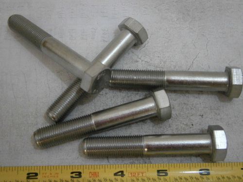 Hex Cap Bolts 1/2-20 x 3&#034; Long Stainless Steel Lot of 5 #5086