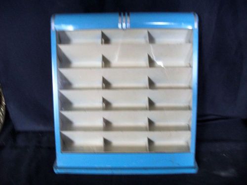 Blue &amp; Off White Store Display Rack - Opens from Back 16&#034; Tall 15&#034; Across