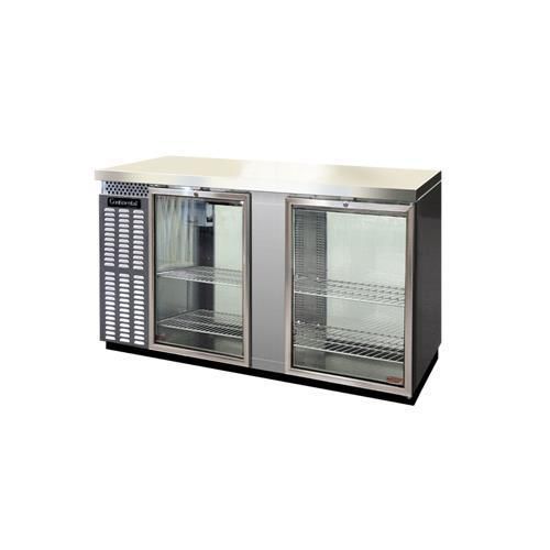 Continental refrigerator bbc69s-ss-gd-pt back bar cabinet, refrigerated for sale