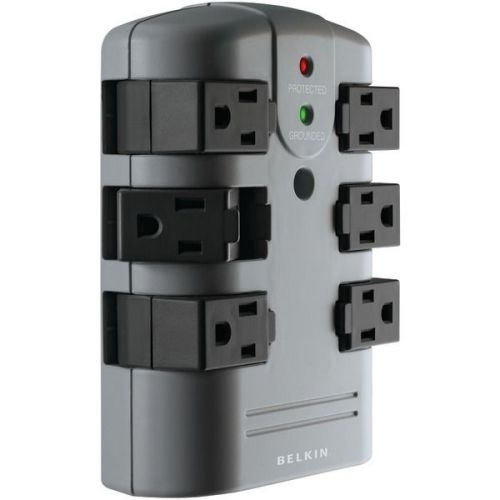 Belkin bp106000 6-outlet pivot-plug surge protector wall tap for sale