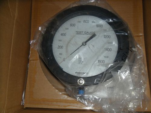 Test Gauge Ashcroft #85-1082-AS-02L-8 1/2&#034; Dial 0-1600 kpa 232  psi New  in Box