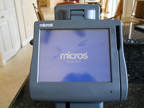 MICROS WORKSTATION 4 LX 12&#034; TOUCHSCREEN POS TERMINAL 400714-001+REAR LCD DISPLAY