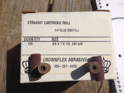 Cartridge rolls  3/8 x 1 x 1/8  240 grit crownflex
