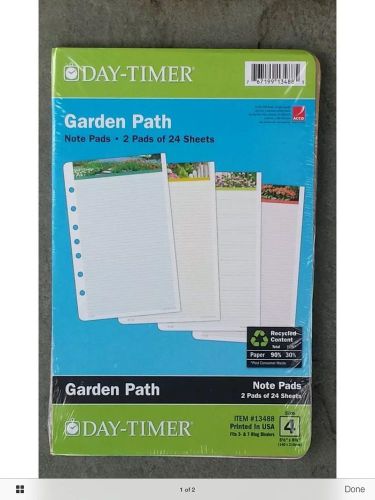 Day Timer GARDEN PATH Note Pads ~ 2 pads of 24 sheets ~ SIZE 4 ~ #13488