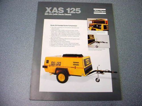 Atlas Copco XAS 125 Portable Compressor Deutz Diesel Brochure