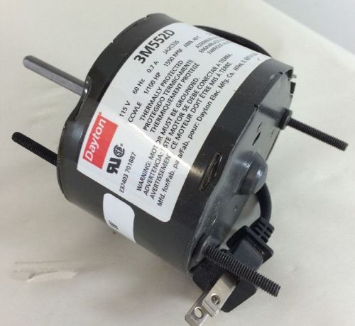Dayton electric motor model 3m552d 1/100hp shaded pole 1550 rpm 1/4&#034; shaft x 2&#034; for sale