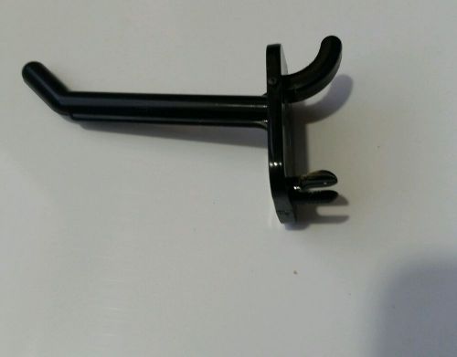 100 black locking lexan plastic pegboard hooks 2 inch 0.287 dia for sale